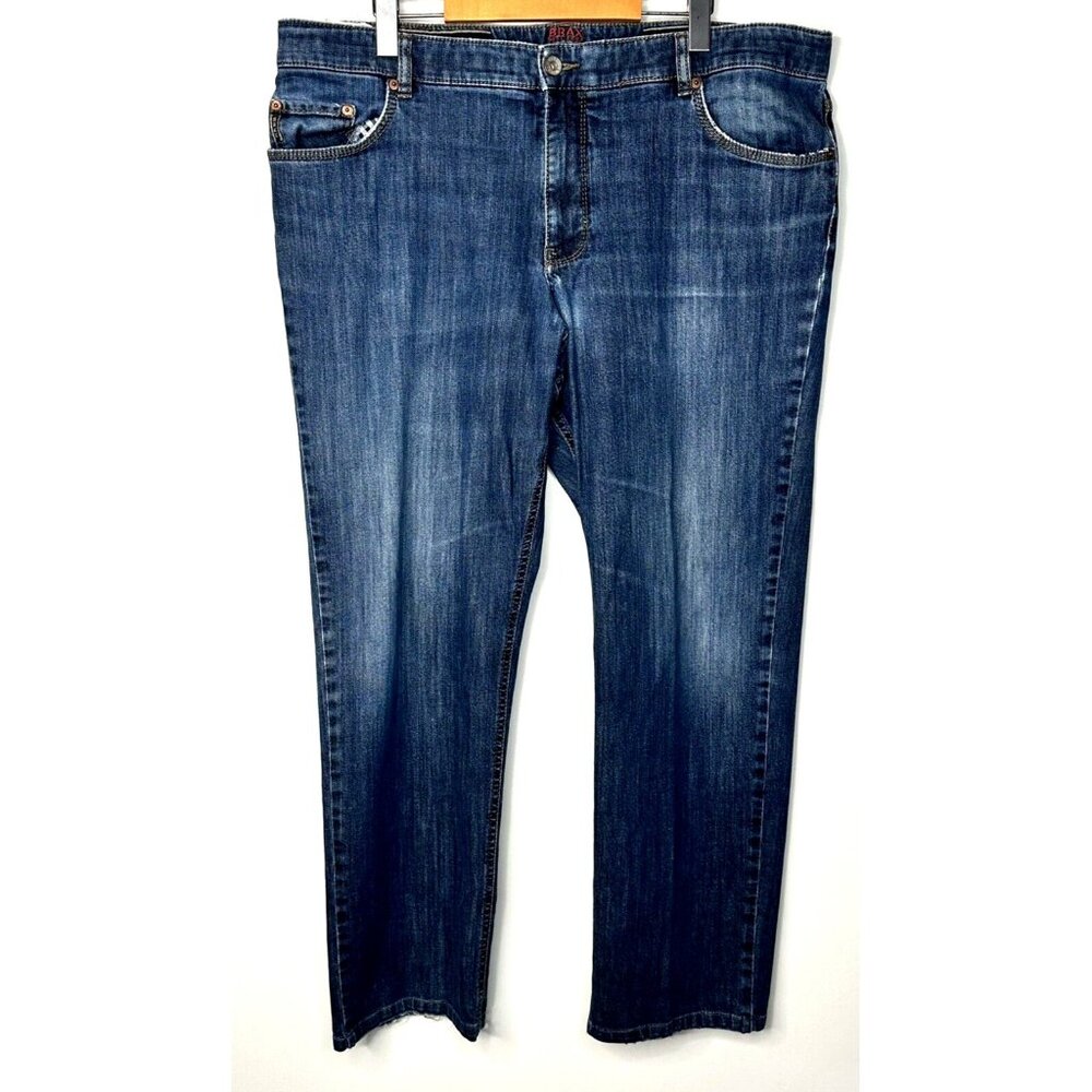 Brax Mens Jeans Feel Good Cooper Regular Fit Denim Straight Blue Size 42x30
